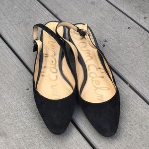 Lorene Suede Low Block Heel Slingback Dress Pump